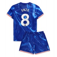 Camisa de time de futebol Chelsea Enzo Fernandez #8 Replicas 1º Equipamento Infantil 2024-25 Manga Curta (+ Calças curtas)